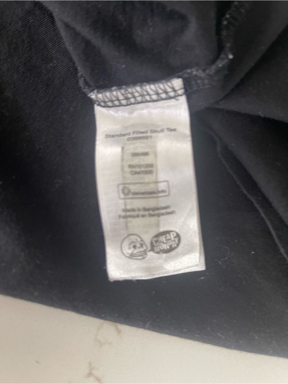 Cheap Monday Black Tee with White Skull Graphic - Picture 4 of 6